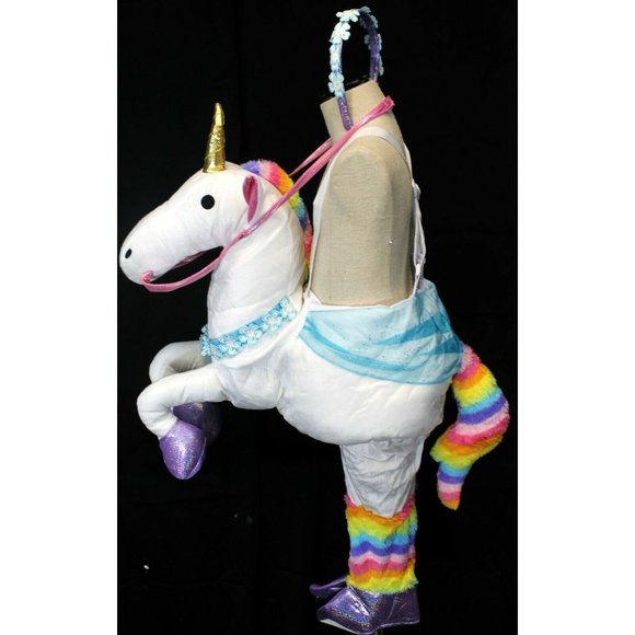 Spirit Halloween White Unicorn Child Rider Costume Plush Adjust-Straps Toddler - Picture 1 of 12